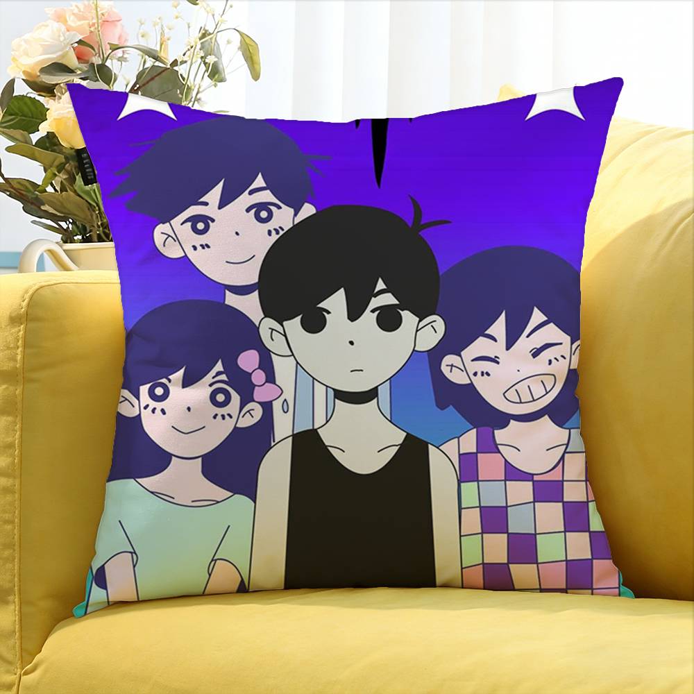 Game O-Omori Sunny And Mewo World Various Sizes Square Pillow Case For Car Home Bedchamber Decor