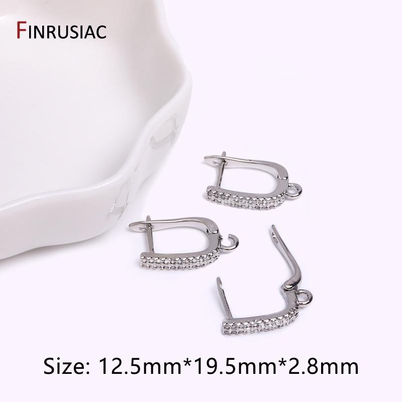 

Earring Making Supplies Gold Plated Zircon Earwire Earring Hooks DIY Women Earring Jewelry Making Accessories Wholesale 1 pair