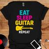 Eat Sleep Guitar Repeat T-Shirt, Music Lover Tee