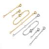 3 strip/set Extension Chain Adjustable Link Chains 4 Size Spring Buckle Necklace Bracelet Chain Extension for Jewelry Making