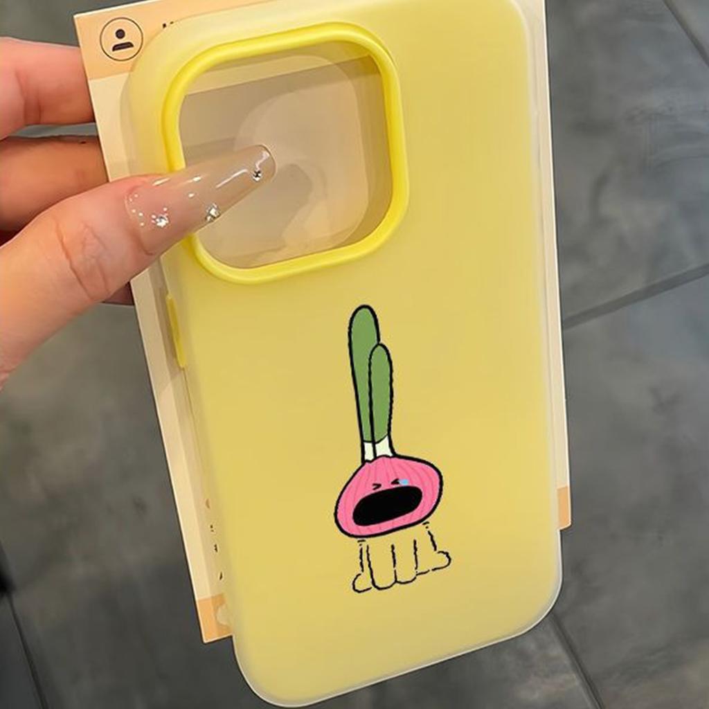 Jelly Two-in-one New Mobile Phone Case Holder for Apple 12 Three-dimensional Funny Three-in-one Mobile Phone Case Simple and Cute Style