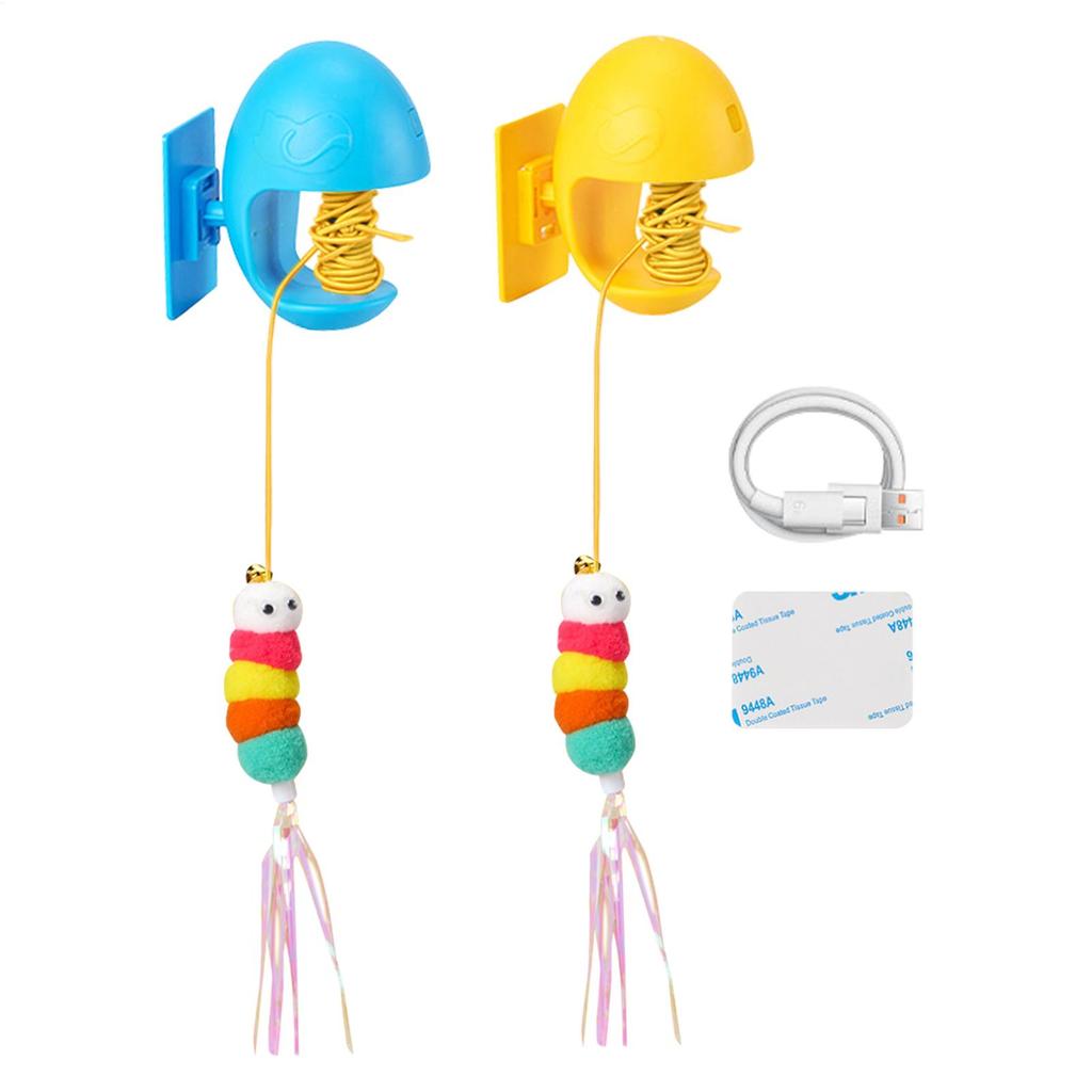 Interactive Cat Toy Bite-Resistant Animals Companion Indoor Kitten Interactive Toy Retractable For Bedroom Study Room Cabinet