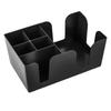 J1UL1N Refillable Bar Caddy With 6 Compartments Heavy Duty Bar Organizer Holds Supplies, Napkins, Toothpicks, Straws