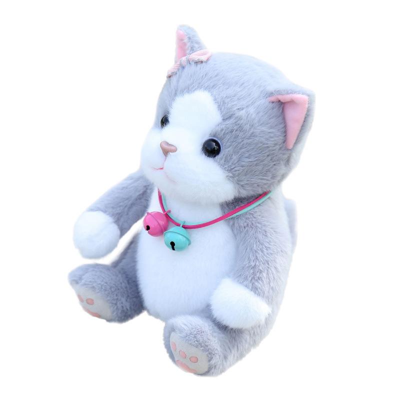 Glocke Sitzende Katze Plüschtier Puppe Katze Puppe Kindergeschenk Stoffpuppe Kratzmaschine Puppe