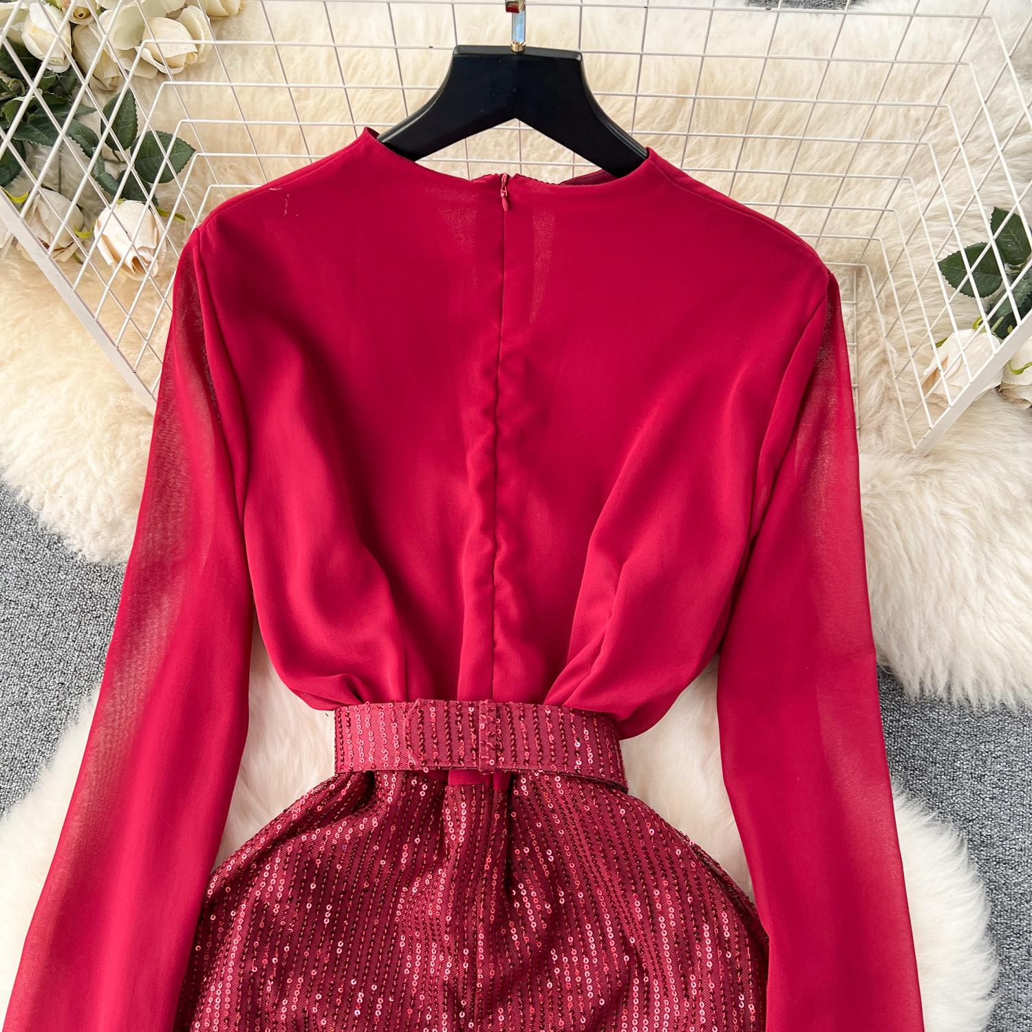 Женское модное винтажное элегантное платье А-силуэта — фото 10