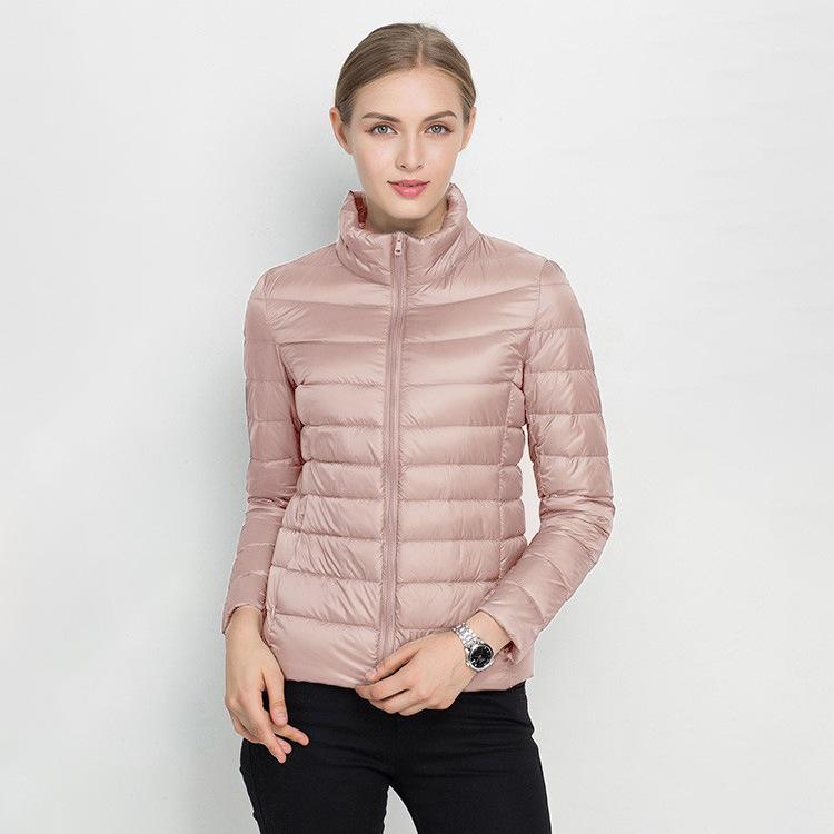 Women Spring Jacket Fashion Short Ultra Lightweight Packable Puffer Coats 15 Colors Female Down Warm Korean Slim Fit Parkas