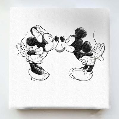 Art Deli Poster Mickey Minnie 20cm X Made In Lightweight Panel, Mouse, Mouse, 20cm, Japan, Fabric, IKE-DSNY-2106-04