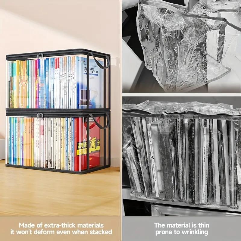 Transparent PVC Storage Box, Toy Storage, Flip Cover and Observation Window, Multi-purpose Organizer Gift Box for Crafts and
