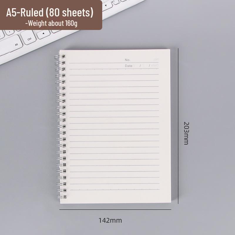

Creative Frosted Coil Notebook: A5/B5 Thick Journal with Grid & Ruled Pages