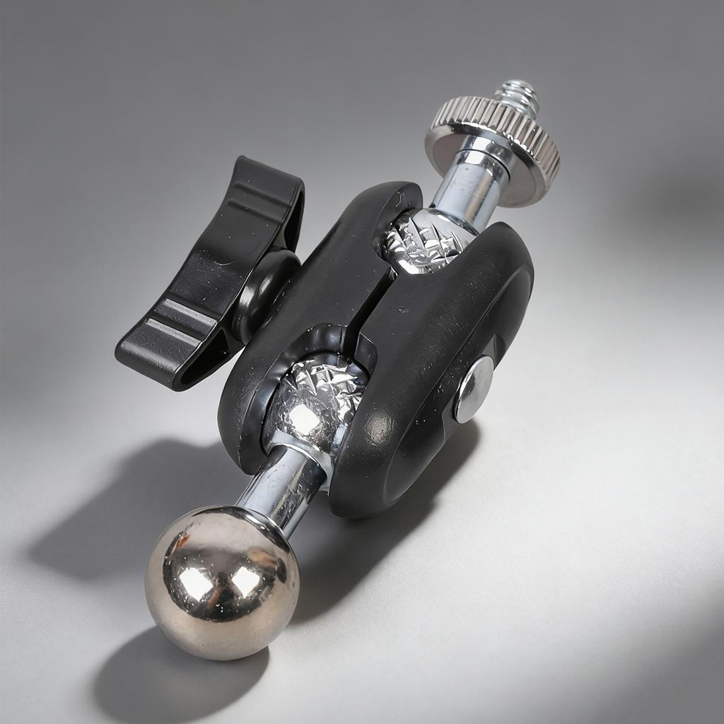2Pcs Metal and Plastic 17.4mm Ball Heads with Lock Knob Ensuring Secure Angle Fixation in Video Recording Accessories