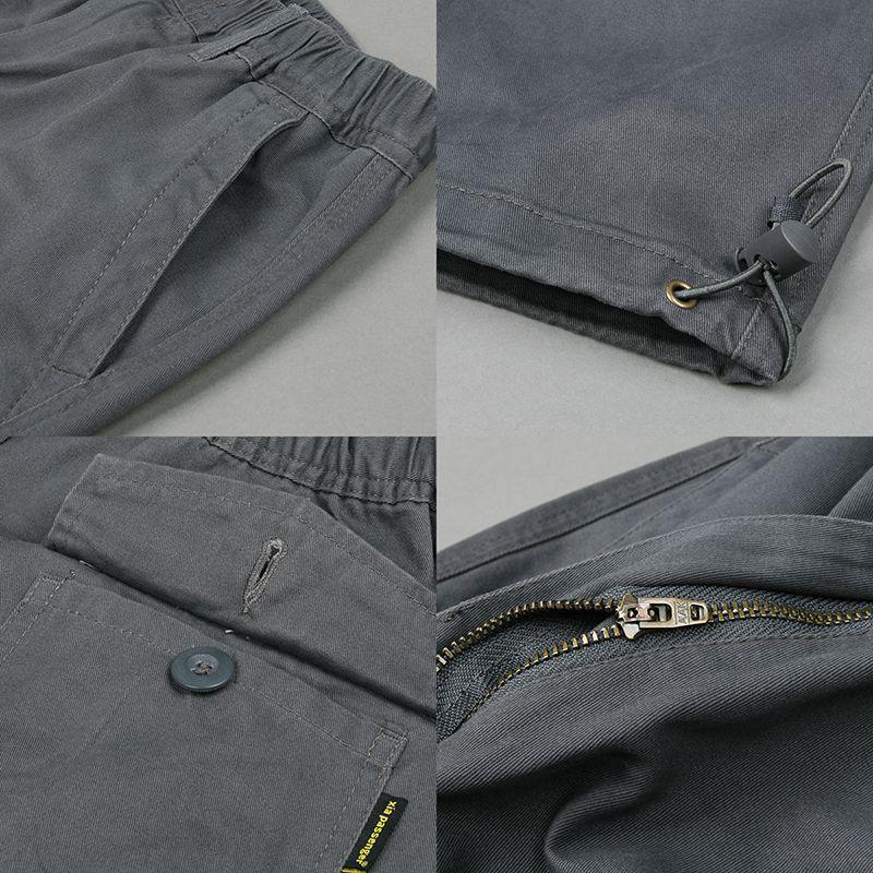 Herren Trendige Outdoor Baumwoll Arbeitshose mit mehreren Taschen: Frühling/Herbst, Lockere Passform, Gerades Bein, Übergröße, zum Klettern & für Freizeitkleidung.