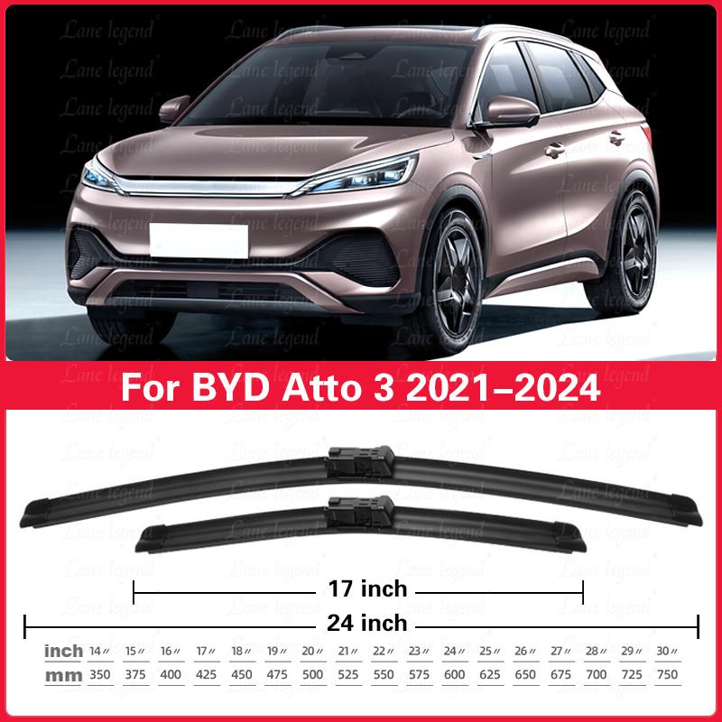 Front Rear Wiper Blades For BYD Atto 3 Atto3 Yuan Plus EV 2021 2022 2023 2024 Accessories Windshield Windscreen Window Brushes