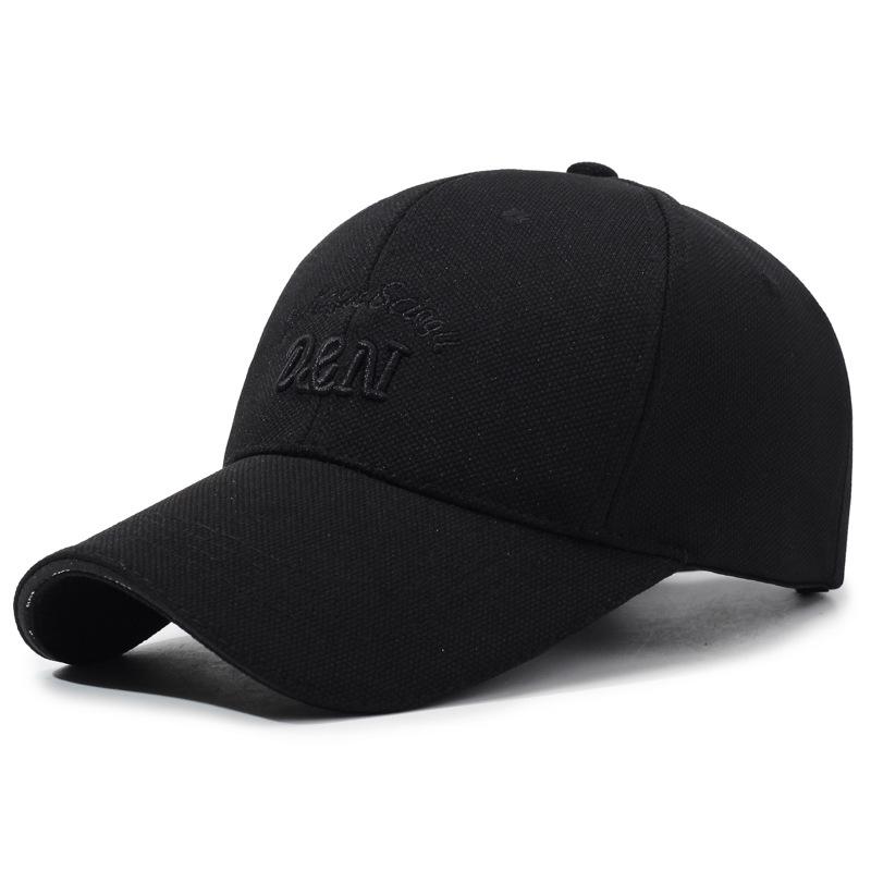 

New big head circumference cap wide brim women s big face small suitable for hats spring hard top fashion baseball caps men Adjustable чорний