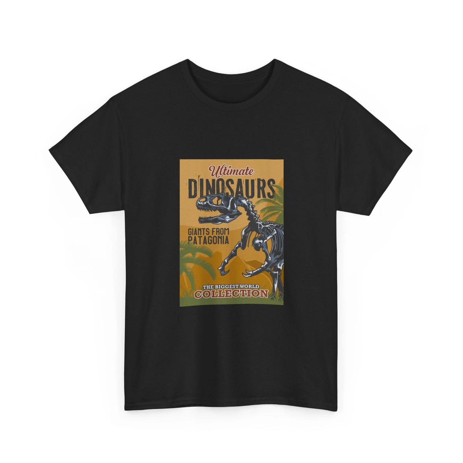 Vintage Dinosaurs Poster Tee | Velociraptor Illustration, Animal Shirt, Cotton 3XL