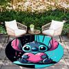1pc Cute Stitch Round Area Rug,Non Slip,Machine Washable Polyester Carpet for Living Room,Bedroom Decor
