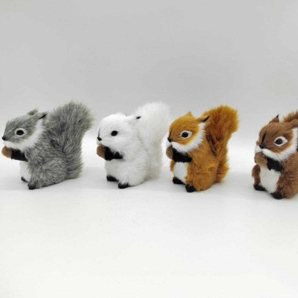 PP Cotton Squirrel Plush Toy Big Tail Squirrel Stuffed Plushie Doll Plush Squirrel Doll  Home Decor
