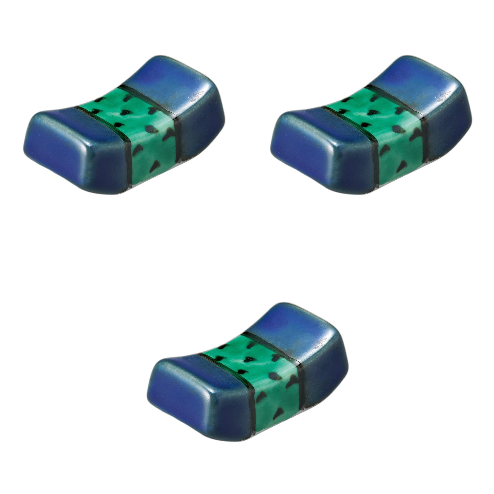 

Набор из 3 длинных прямоугольных подставок для палочек Коти x Керамические подставки для палочек от Setomonohonpo [4,9 2,6 см]