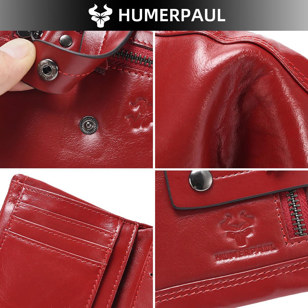 Humerpaul 100% Genuine Leather Men Wallet Coin Purse Small Card Holder PORTFOLIO Portomonee Male Walet Pocket Coffee Money