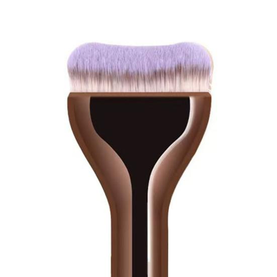 Foundation Brush with Long Handle Flat Top Synthetic Bristles Liquid Makeup Brush Professional Facial Mud Applicator Kabuki Brush