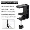 Heavy Duty Table Clamp Universal Mic Arm Stand Metal Boom for Podcast Streaming Recording with 3/8 5/8 Inch Adapter