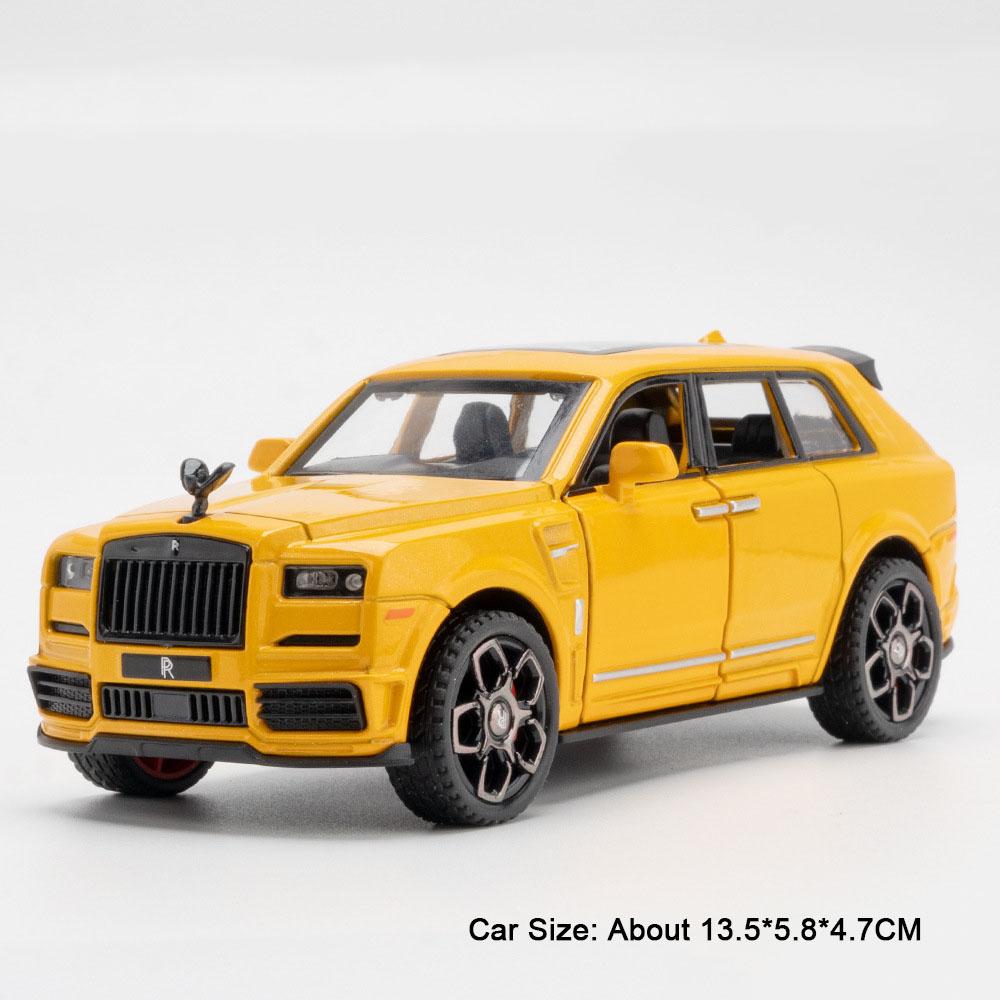1:36 Rolls-royce Cullinan 911 Legierung Miniaturmodell Diecast Spielzeugauto Türen geöffnet Sound Licht Rückzugsfahrzeuge Autos Dekorationen