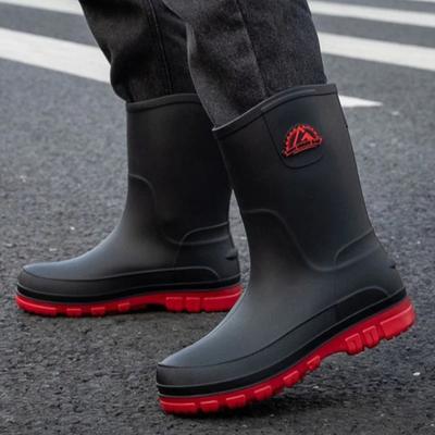Mode Verschleißfeste Herrenschuhe Rutschfest Bequem Wasserdicht Regenstiefel für Herren Ohne Schnürung Designer Gummistiefel Original Gartenarbeit