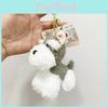 Charming Miniature Schnauzer Plush Doll Keychain Soft Stuffed Animal With Pp Cotton Filling