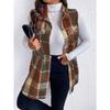 European & American Plaid Sleeveless Woolen Vest, Autumn/Winter Fashion, Loose Women's Coat
