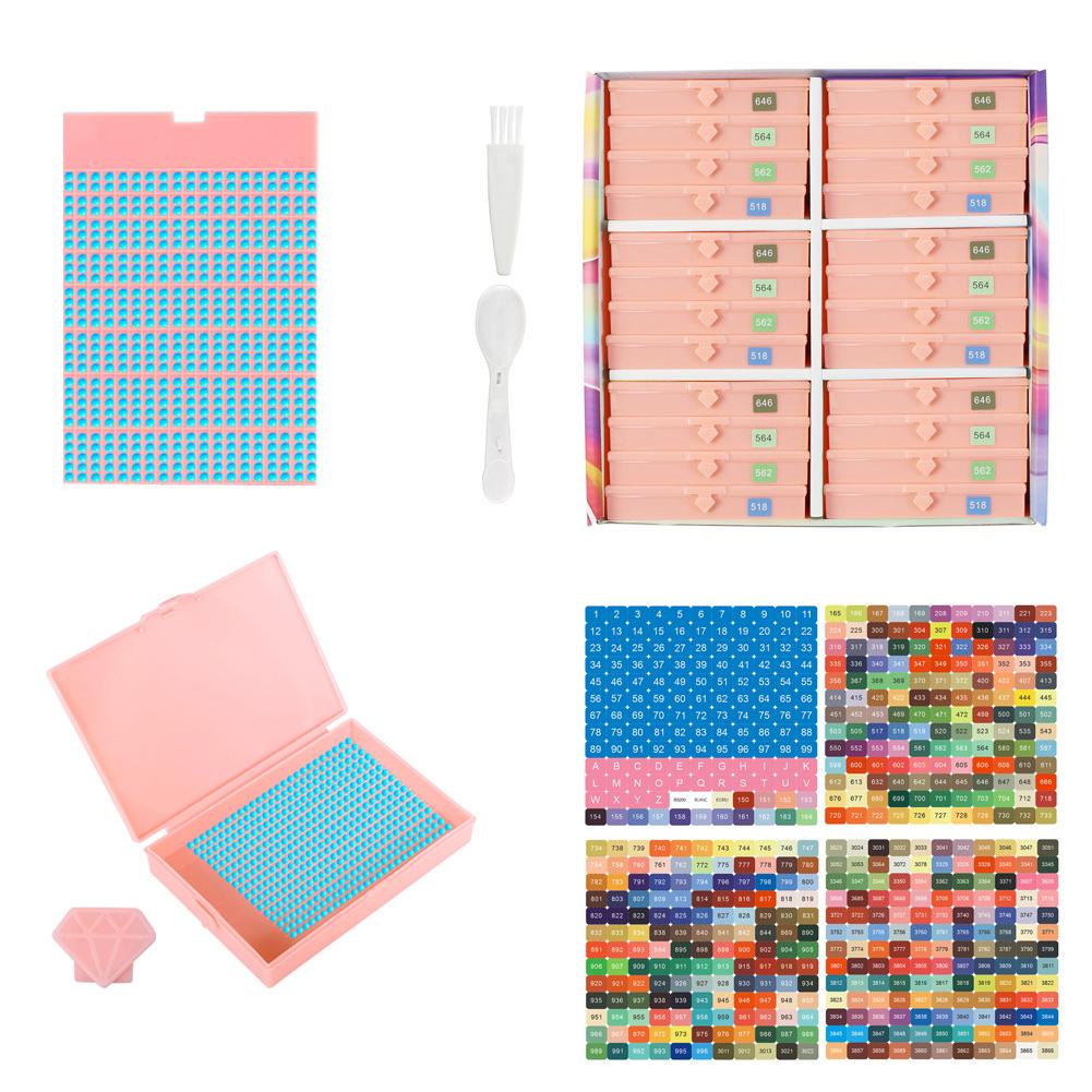 5D DIY Diamond Painting Tray with Spoon & Brush Diamond Painting Tool Tray Diamond Painting Storage Containers Trays for Adults