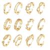 Fashion Niche Open Ring Design Vintage 12-Piece Set Of Open Foot Rings