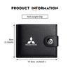 Retro Casual Men Wallets Small Card Holder Clutch For Mitsubishi Outlander Lancer L200 ASX Pajero Grandis Eclipse WJ4
