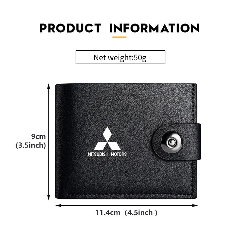 Retro Casual Men Wallets Small Card Holder Clutch For Mitsubishi Outlander Lancer L200 ASX Pajero Grandis Eclipse WJ4