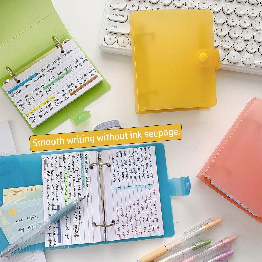 Double Hole Loose-leaf Notebook Horizontal Line Index Stickers Creative Journal Planner Students