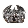 Scary Dragon Skull Statue Resins Figurine with Spices Shaker Holder Rack for Halloween Party Kitchen Restaurant Decors