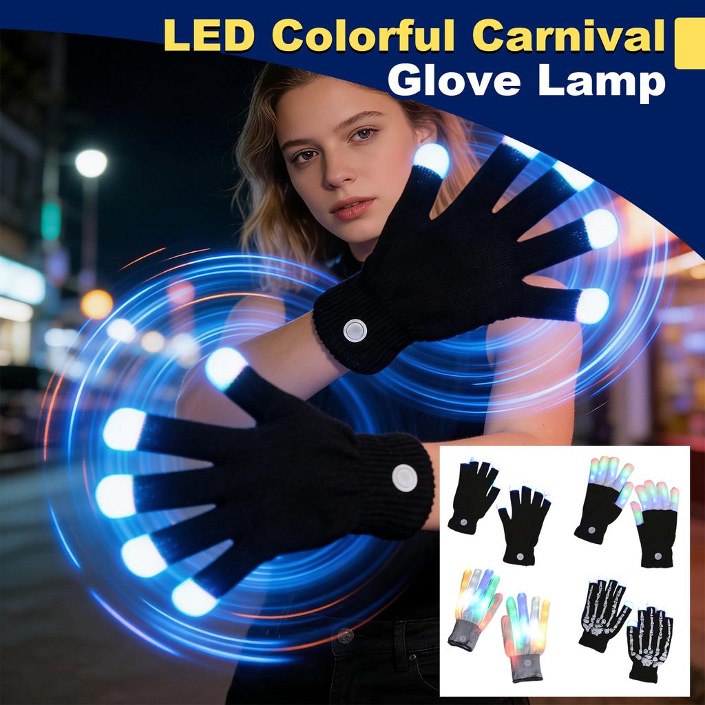 Light Up Gloves Adjustable Glowing LED Flash Gloves For Party Events