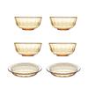 BAILOCK Star Mirror High Boron Glass 6-Piece Dinnerware Set