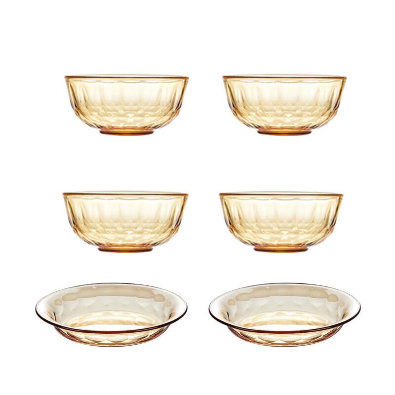 BAILOCK Star Mirror High Boron Glass 6-Piece Dinnerware Set