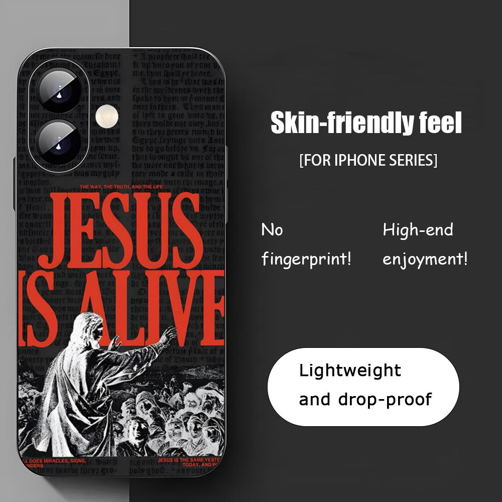 

Jesus Christ sacred God Phone Case For iPhone 17 16 15 14 13 12 11 X XR XS 8 Plus Mini Pro Max Soft black Shockproof Cover iPhone 13