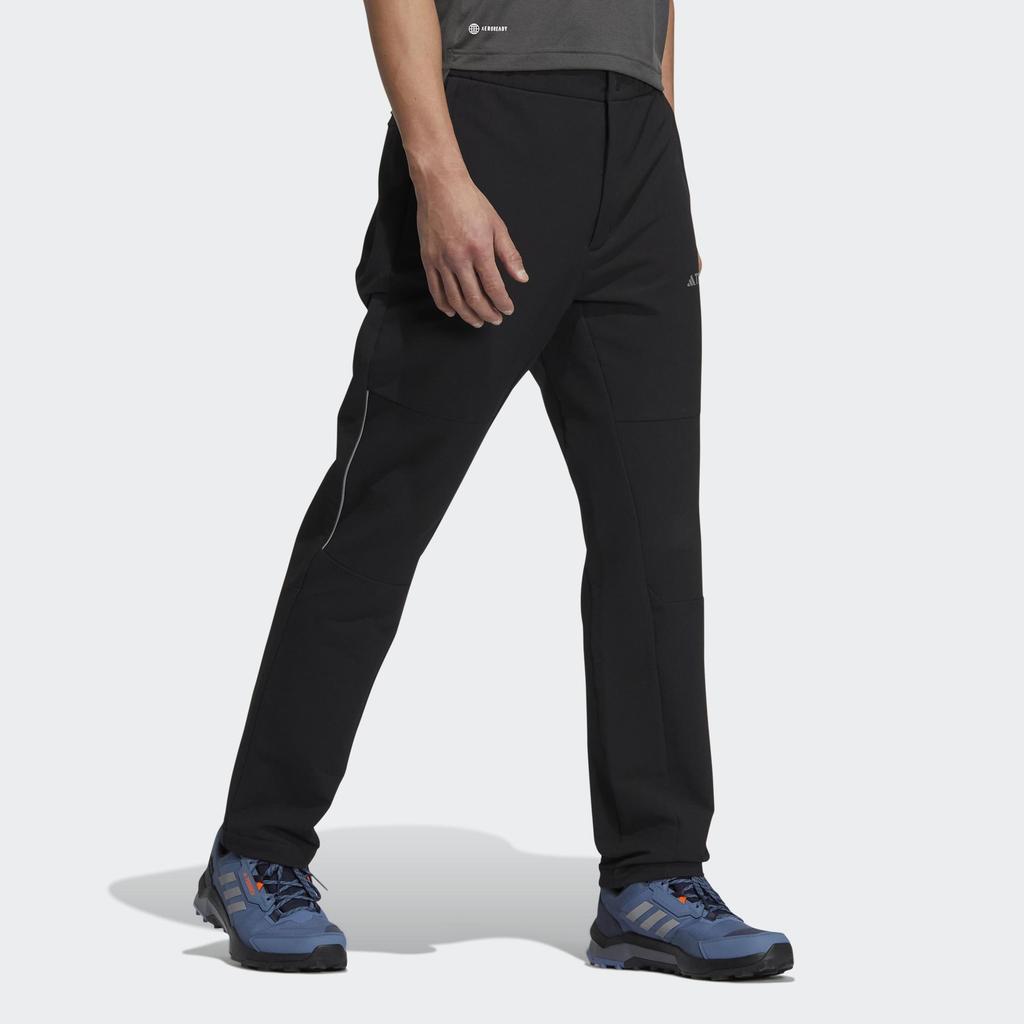Adidas Logo Print Casual Tapered Pants Men Bottoms Black IC4370