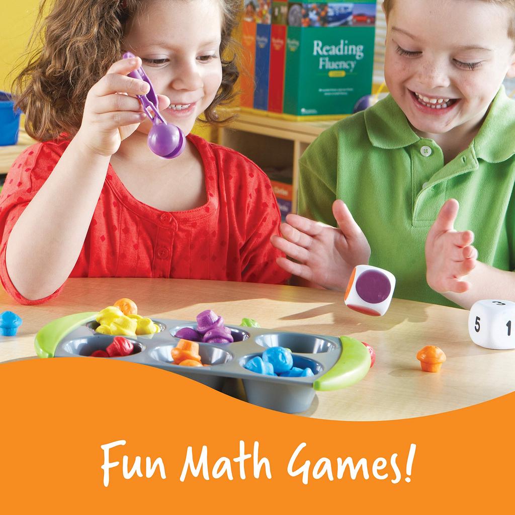Learning Resources Fingertip Educational Divide and Count Mini Muffins Math Set LER5556, Authentic, 12.70 X 11.50 X 10.20 Inches