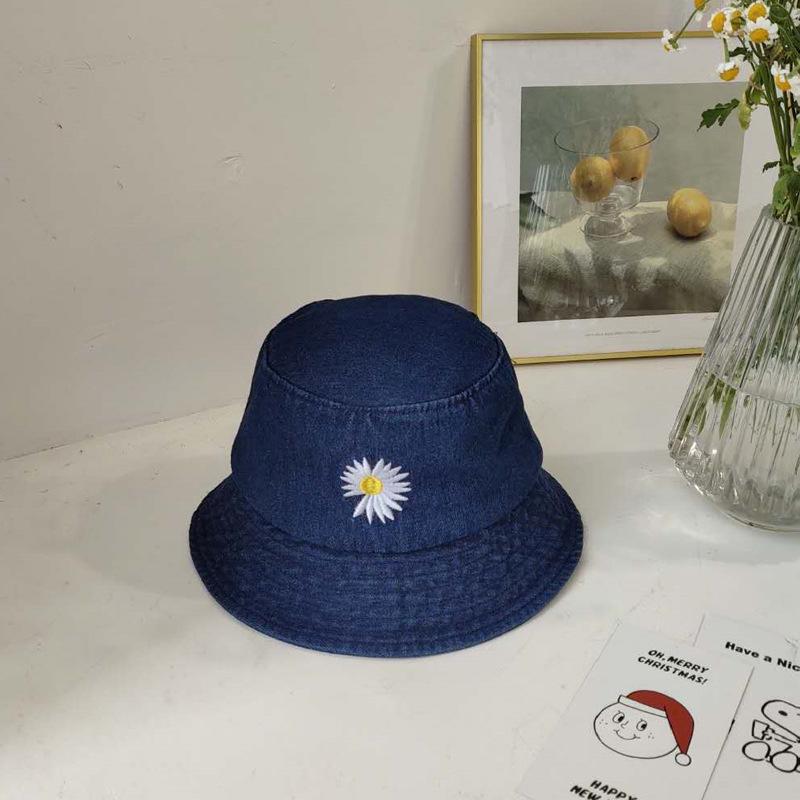 

Рыбацкая шляпа Цветок Ромашка Женская Летняя Ковбойская Солнцезащитная Повседневная Модная Deep Blue