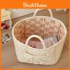 Floral Fabric Storage Basket With Foldable Handle For Home Organization And Gift Use