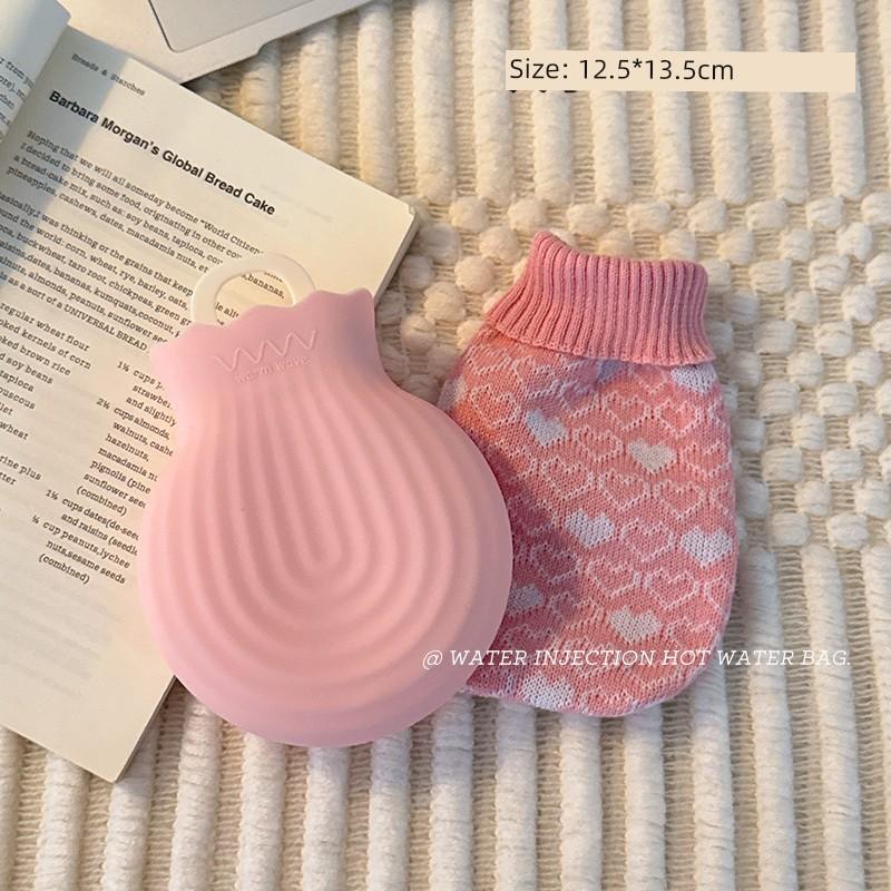 Hot Water Bag Water Injection Silicone Hot Water Bottle Hot Compress Dedicated Hand Warmer Student Thickened Explosion-Proof Microwaveable Heating