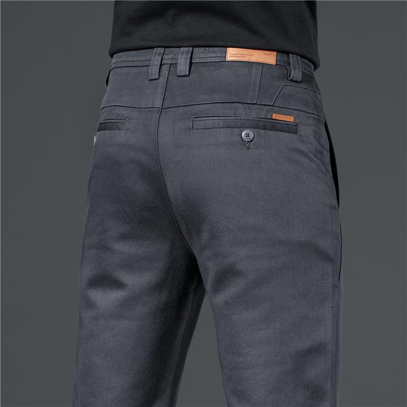 2026 Men's High-End Black Slim Straight Casual Business Pants