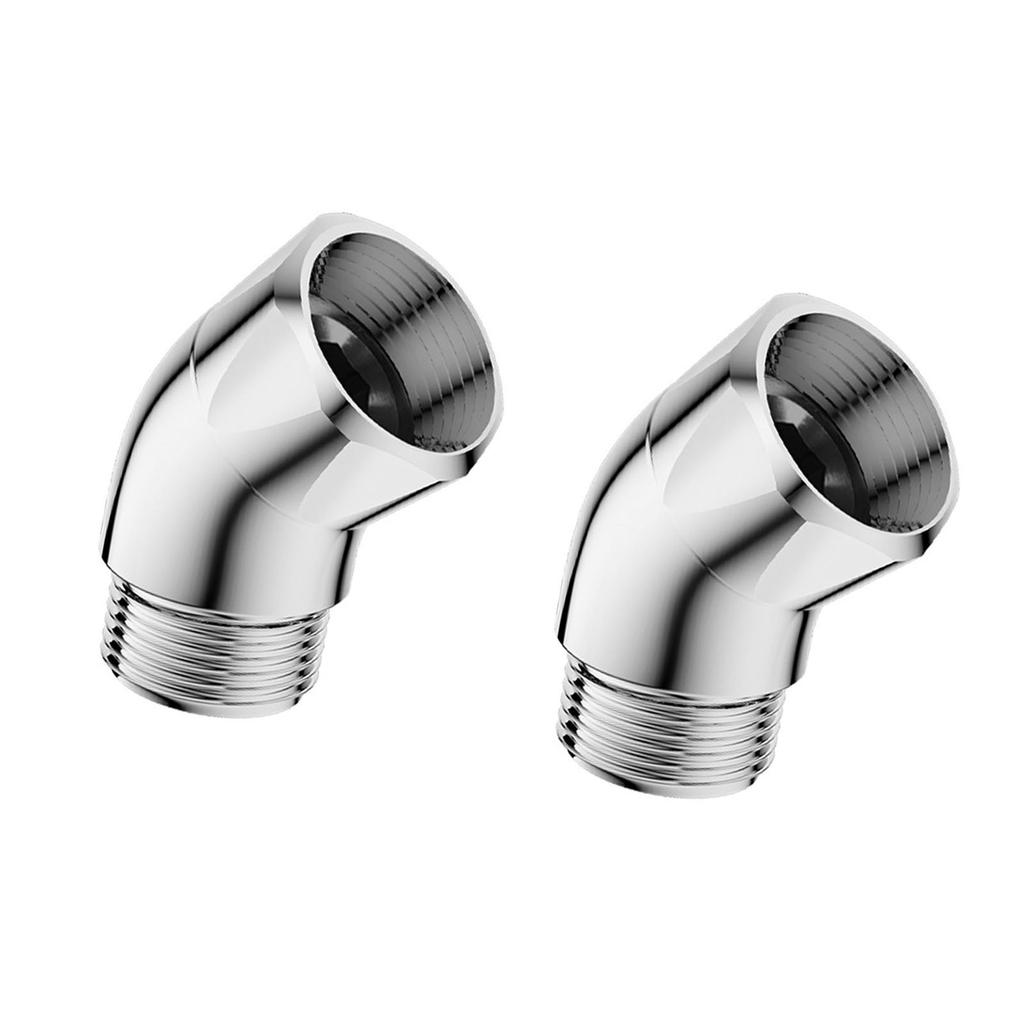 2Pcs Shower Elbow Adapter Shower Head Elbow Adapter 135 Degree Shower Head Extension Arm Connector for Hand Shower