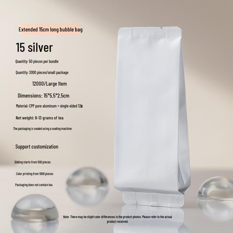 8g Extra Thick Aluminum Foil Tea Bag for Yancha, Phoenix Dancong, Black Tea & Rougui