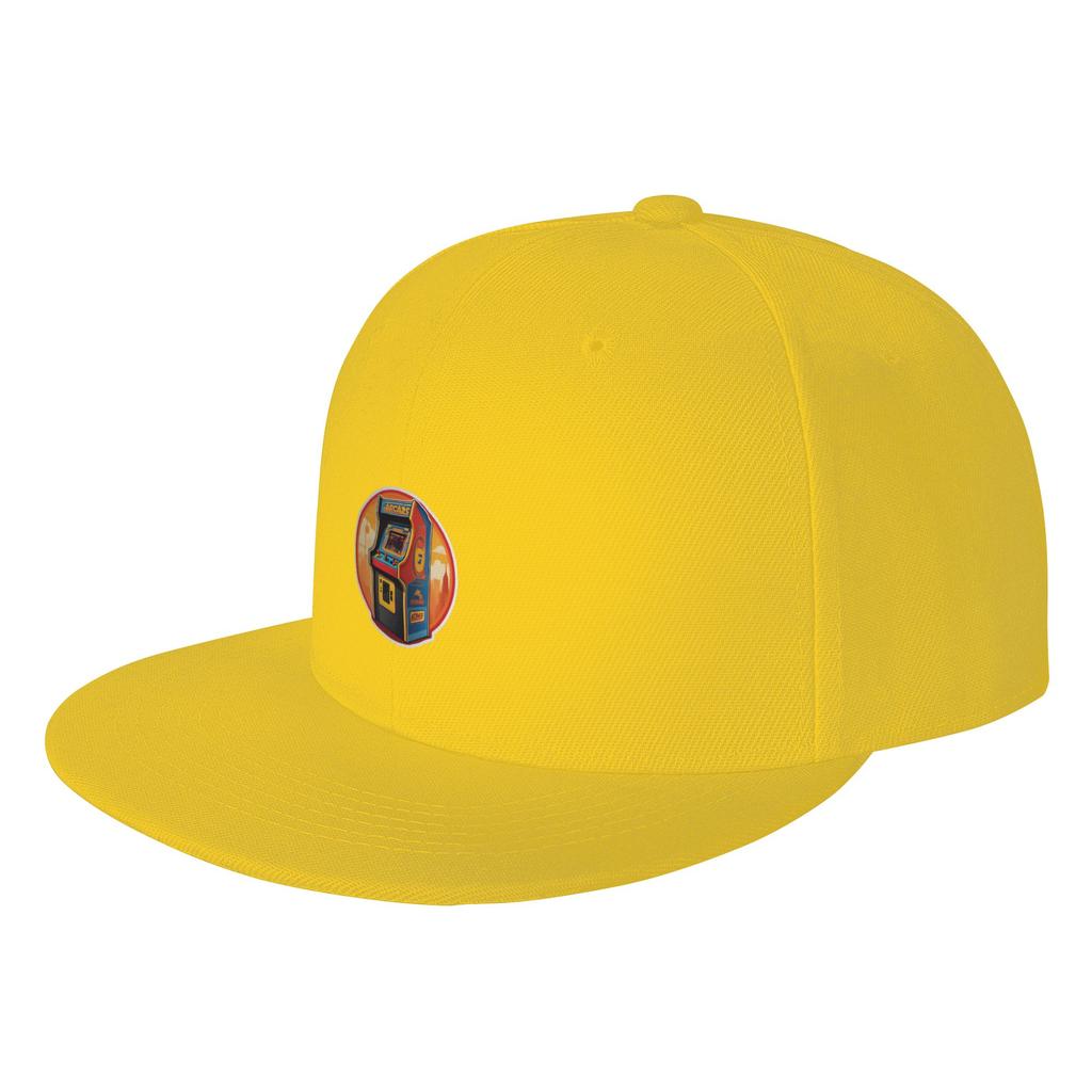 Fashion Arcade Game Retro Sticker Flat Brim Sun Hat Sports And Fitness Hats