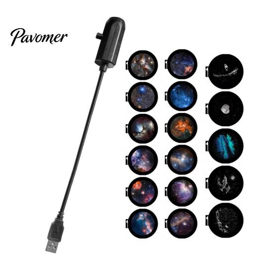 Starry Sky Projector for Bedroom Star Night Light, USB Nebula Lamp with Films, 360 Ceiling Degree Flexible Neck Light Room Car Powered