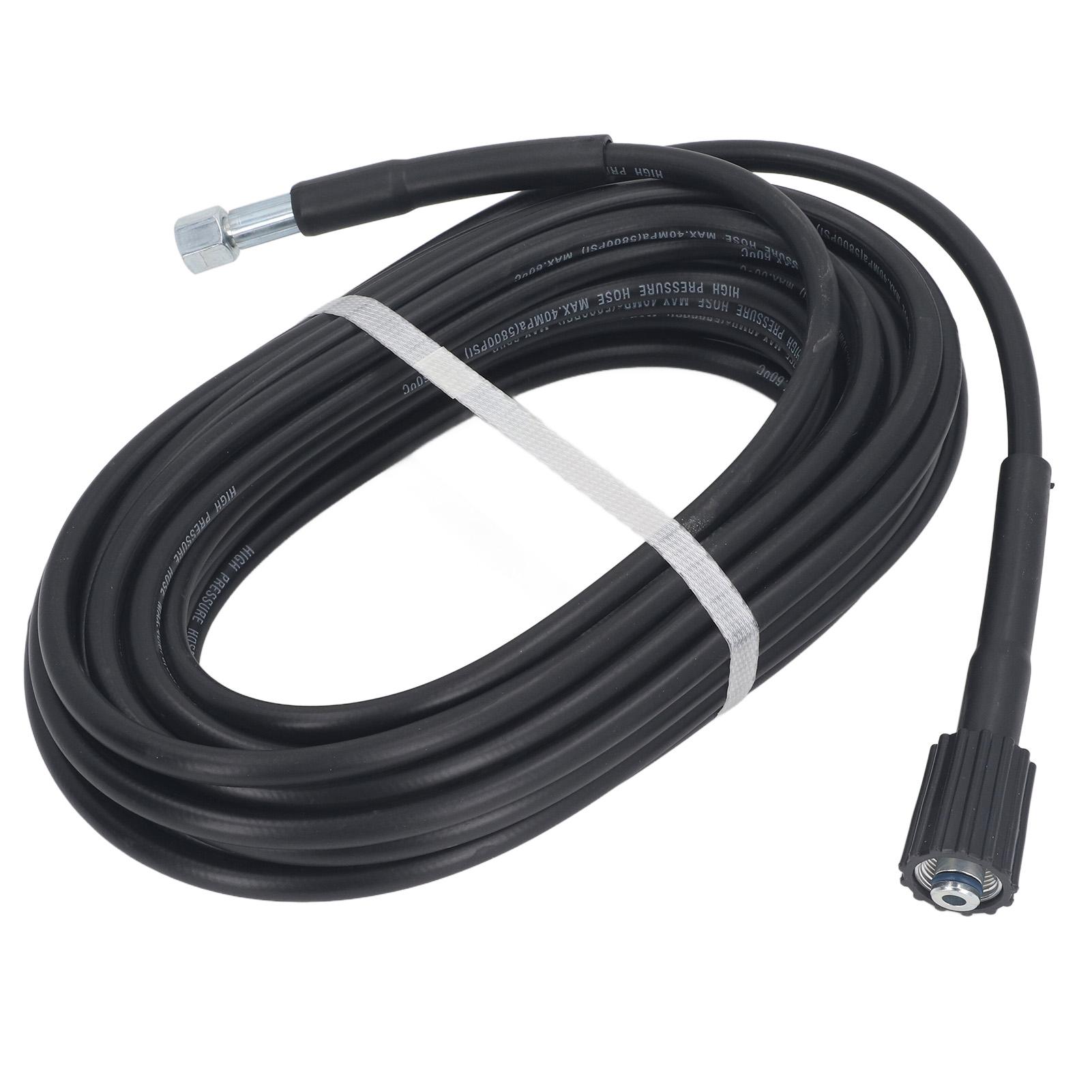 10m High Pressure Washer Hose PVC Rubber Explosion Proof Pipe Flexible Water Tube for Car Cleaning M22x1.5mm‑14mm