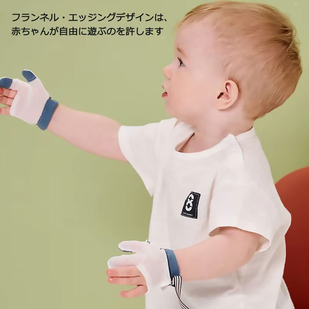 Baby tommelsuging tommelsuging baby tenner nyfødt tommel tenner tommelsuging år sett med 2 forebygging, korrigering, hansker, baby, suging,